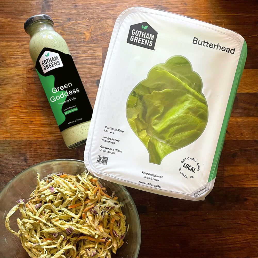 Butterhead Lettuce Cups with Green Goddess Chicken Salad Gotham Greens