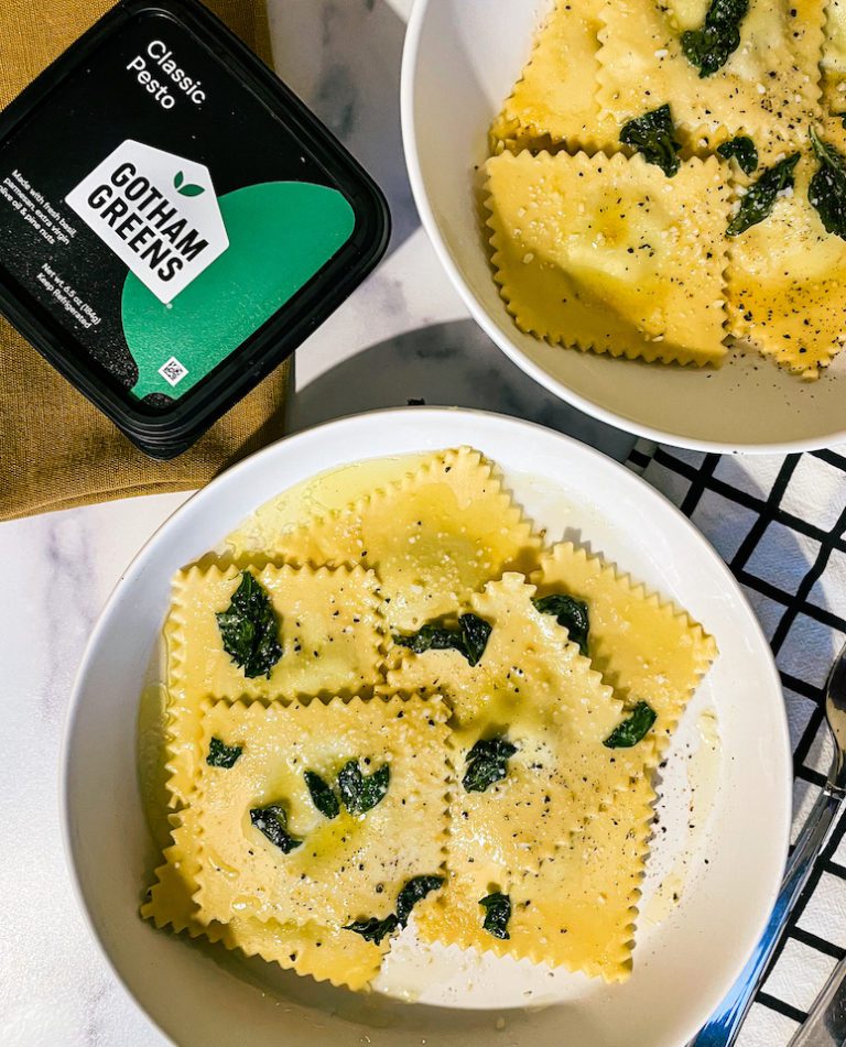 Pesto Ravioli Gotham Greens