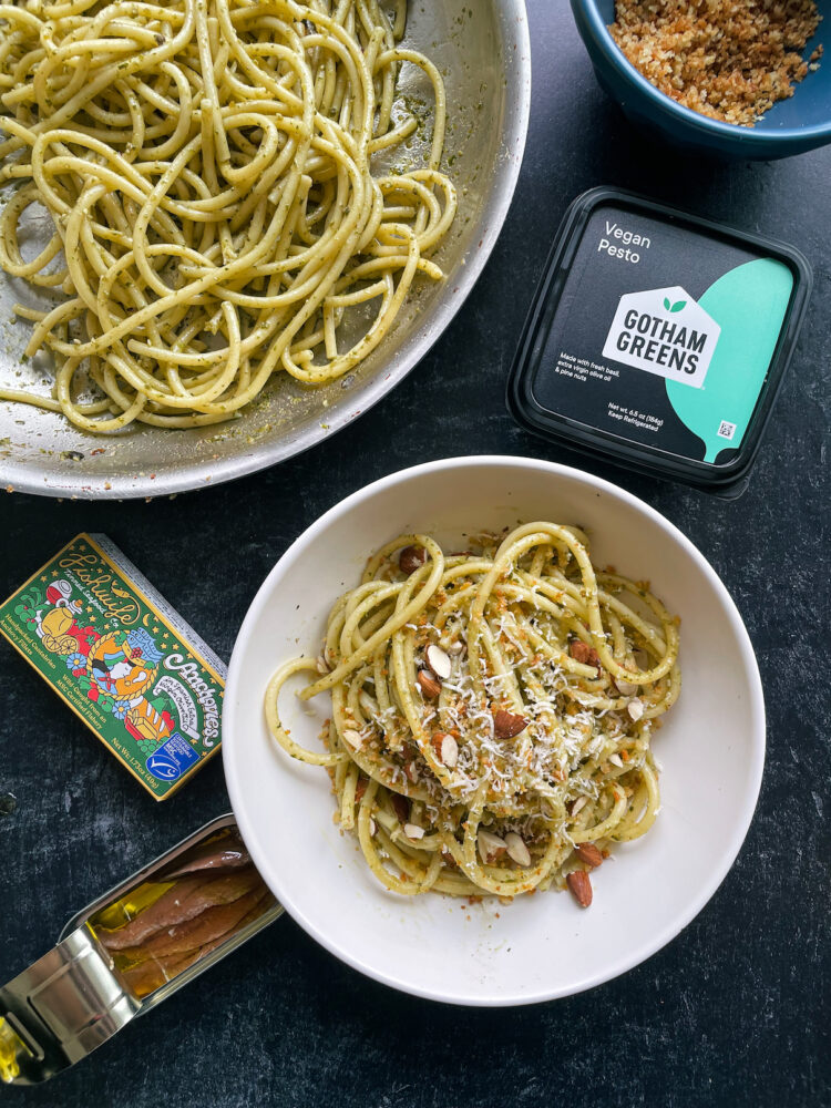 Pesto Anchovy Pasta Gotham Greens